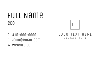 Publishing Lettermark Book Business Card Image Preview