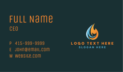 Heat Flame Cooling Business Card Image Preview