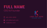  Creative Startup Letter K Business Card Design