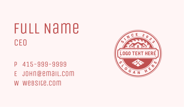 Lumber Mill House Carpentry Business Card Design Image Preview