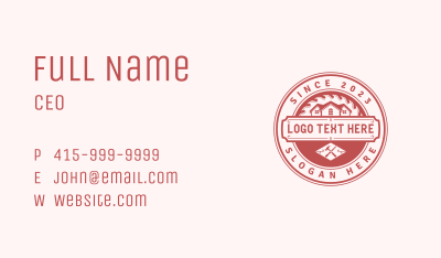 Lumber Mill House Carpentry Business Card Image Preview