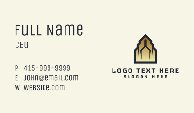 Gold Skyscraper Building Business Card Image Preview