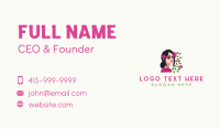 Floral Woman Shades Business Card Design