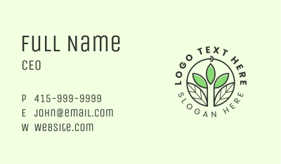 Ecology Leaf Plantation  Business Card