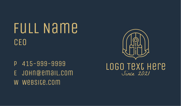 Nautical Anchor Door  Business Card Design Image Preview