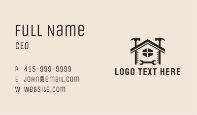 Hammer Wrench Home Builder Business Card Image Preview