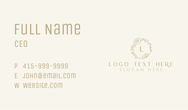 Flower Boutique Letter Business Card Design Image Preview