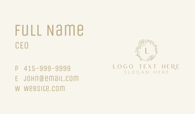 Flower Boutique Letter Business Card Image Preview