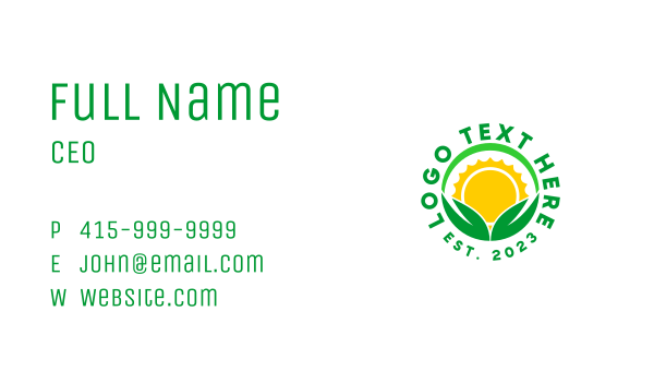 Organic Farm Agriculture Business Card Design Image Preview