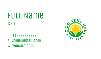 Organic Farm Agriculture Business Card Image Preview