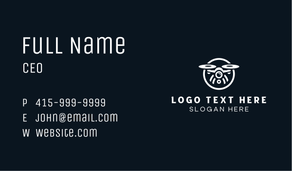 Aerial Drone Copter Business Card Design Image Preview