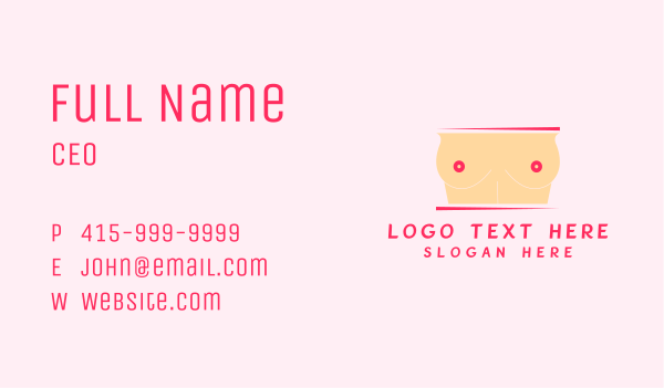 Female Sexy Boobs Business Card Design Image Preview