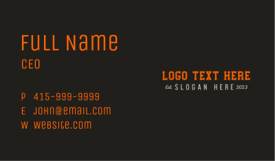 Athletic Sports Shop Wordmark Business Card Image Preview