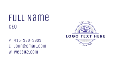 House Roofing Contractor Business Card Image Preview