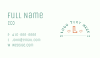 Cute Baby Flower Letter Business Card Image Preview