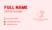 Red Flower Outline  Business Card Image Preview
