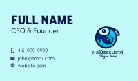 Blue Fish  Circle Business Card Image Preview