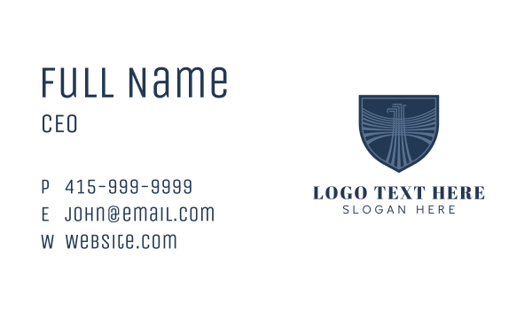 Abstract Eagle Badge Business Card Design Image Preview