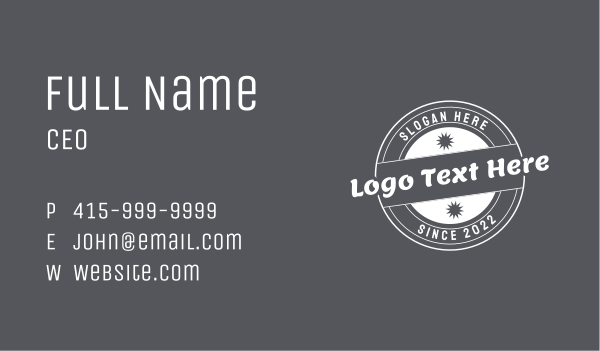 White Circle Firm Business Card Design Image Preview