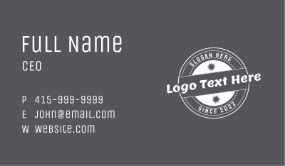 White Circle Firm Business Card Image Preview