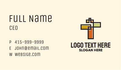 Geometric Letter T Business Card