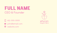 Minimalist Tulip Flower Pot Business Card Image Preview