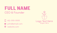 Minimalist Tulip Flower Pot Business Card Design