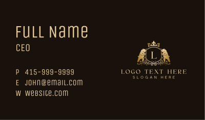Bear Crown Crest Business Card Image Preview