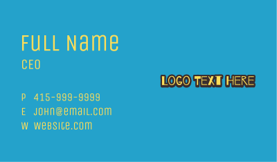 Doodle Style Wordmark Business Card