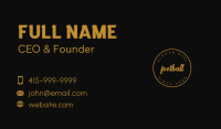 Gold Retro Wordmark Business Card Image Preview