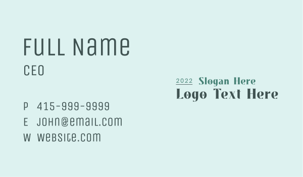 Green Business Wordmark Business Card Design Image Preview
