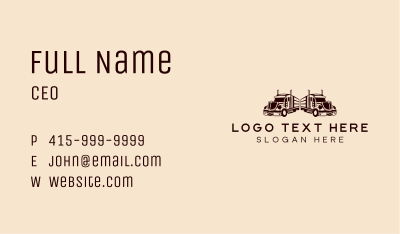 Freight Fleet Trucking Business Card Image Preview