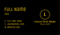 Golden Coin Letter  Business Card Image Preview
