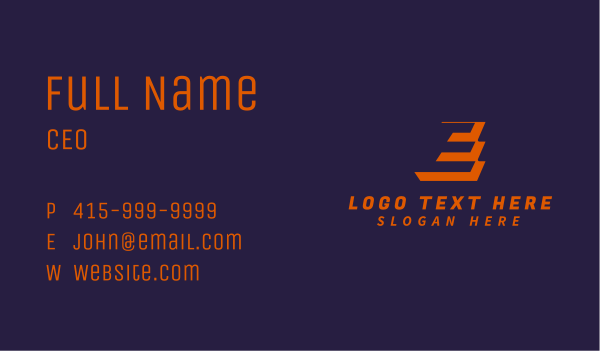 Express Logistics Letter E Business Card Design Image Preview