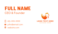 Flaming Chicken Restaurant Business Card Image Preview