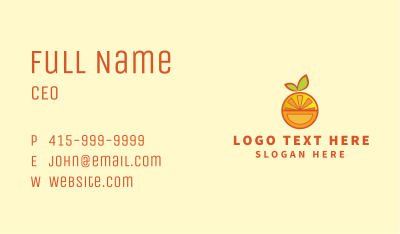 Orange Fruit Puzzle Business Card Image Preview
