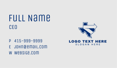 Arrow Texas Map Business Card Image Preview
