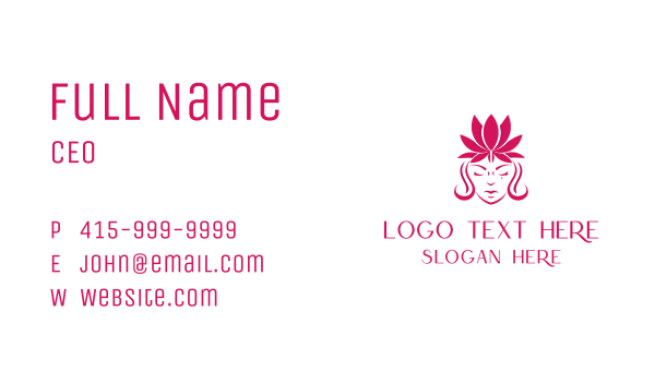 Lotus Beauty Salon Business Card Design Image Preview