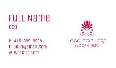 Lotus Beauty Salon Business Card Image Preview