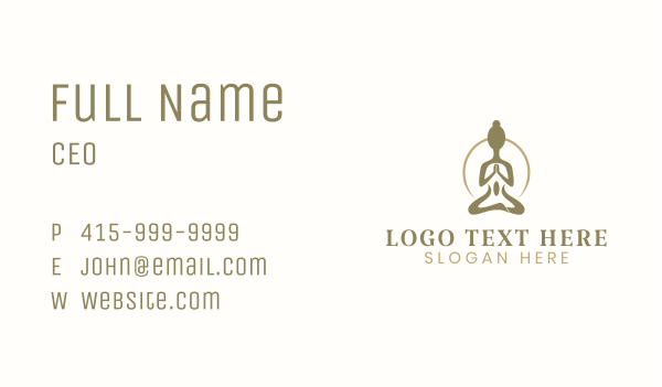 Meditation Yoga Spa Business Card Design Image Preview