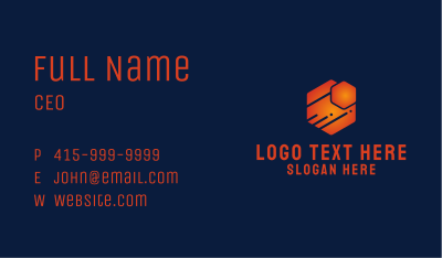 Modern Cyber Hexagon  Business Card Image Preview