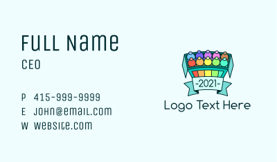 Crayon Box Banner Business Card Image Preview
