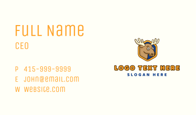 Moose Elk Horns Business Card Image Preview