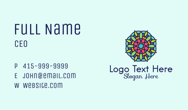 Mandala Mosaic Lantern Business Card Design Image Preview