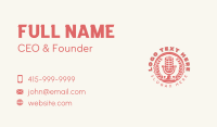 Microphone Podcast Studio Business Card Preview