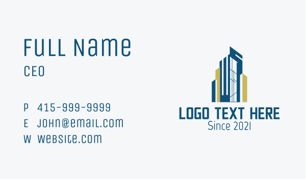 Construction Tower Realty Business Card Design Image Preview