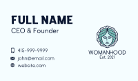 Blue Woman Geometric Business Card Image Preview