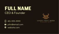 Deer Floral Shield Business Card Image Preview