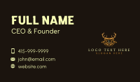 Deer Floral Shield Business Card Preview