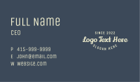 Elegant Script Wordmark Business Card Image Preview